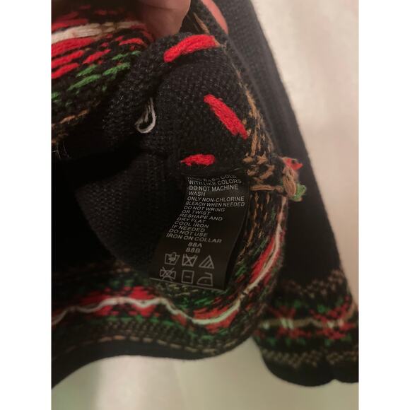 Designer Originals Joy Black PXL Sweater Coat Snowman Fur Collar Zip Front - Picture 5 of 8